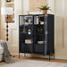 Giga modern minimalist LED display cabinet with tempered glass door and metal legs, ideal for showcasing collectibles and decor.