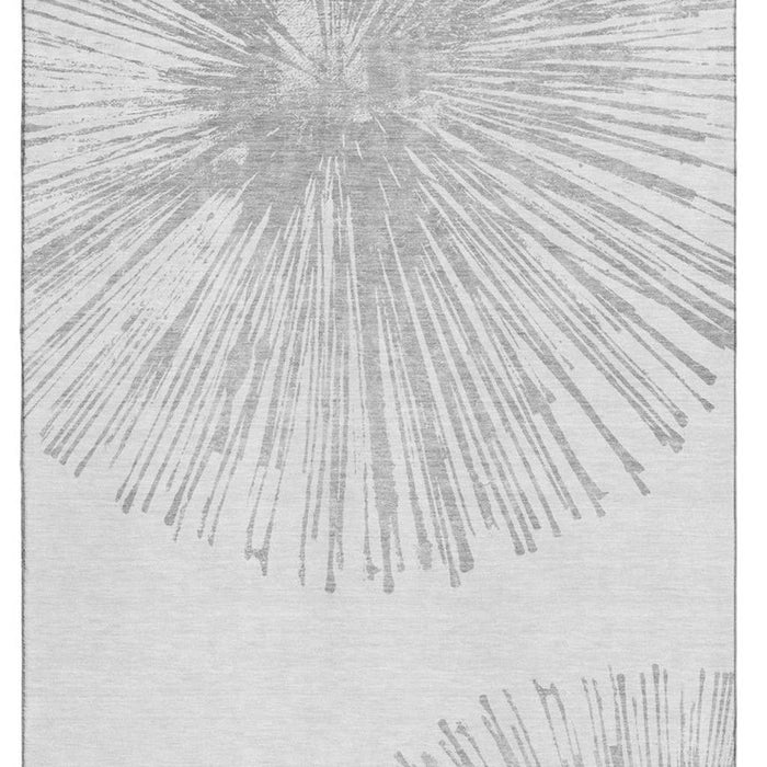 10' X 14' Abstract Washable Area Rug With UV Protection (653548) - Gray / Ivory