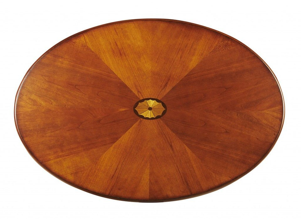 Burl Oval Coffee Table - Brown