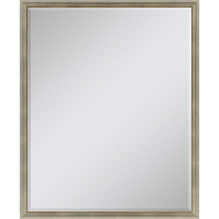 42" Wood Accent Mirror - Silver