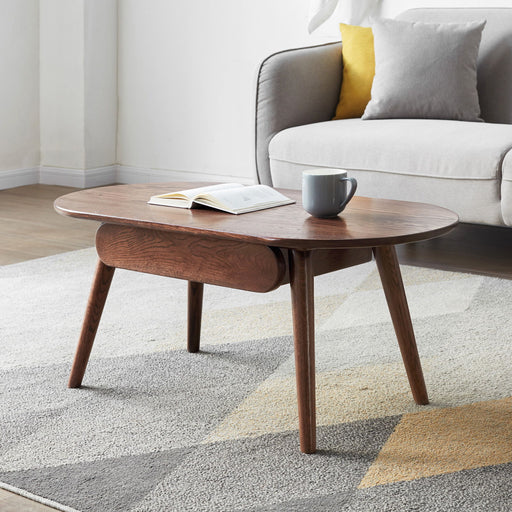 Giga Capsule Centre low coffee table with drawers, modern wooden design, and sleek surface for living room decor.
