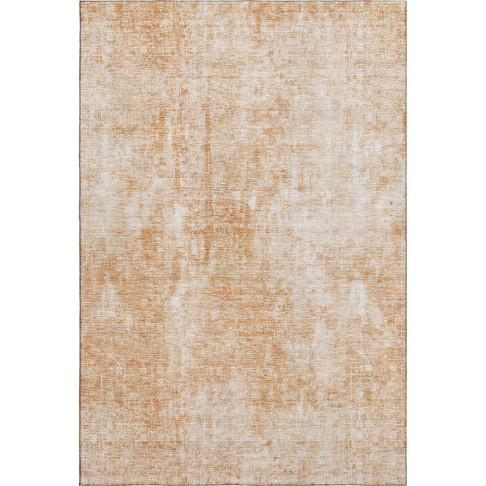 10' X 14' Abstract Washable Area Rug With UV Protection (654820) - Terra Cotta / Ivory
