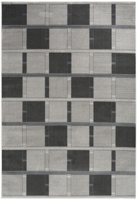 4' X 6' Geometric Area Rug (572504) - Black / Gray