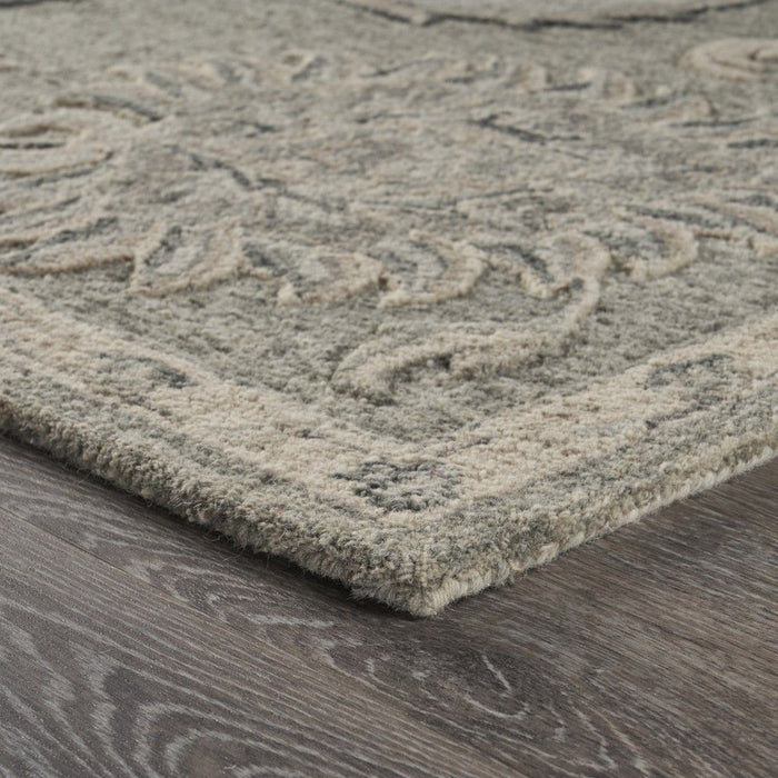 7' x 9' Wool Hand Tufted Area Rug - Gray