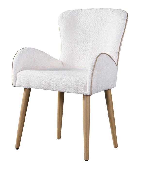 Upholstered Fabric Dining Side Chairs (Set of 2) - Beige