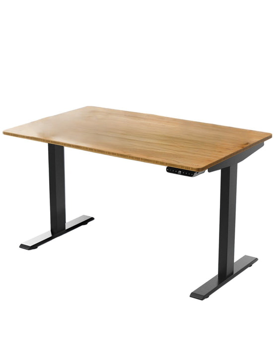 30" Adjustable Stainless Steel Computer Desk - Brown And Black