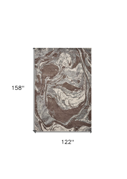 9' x 13' Polypropylene Area Rug - Mocha