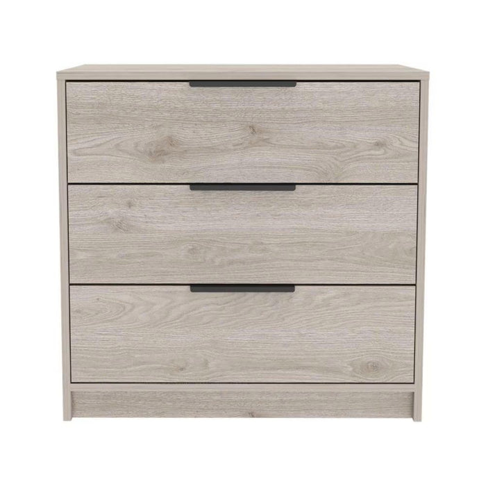 Wood Three Drawer Dresser - Light Gray