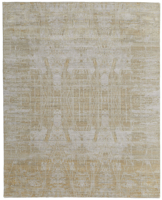 10' x 14' Abstract Hand Woven Area Rug - Ivory