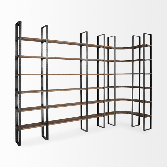 Six Tier Bookcase - Black / Brown