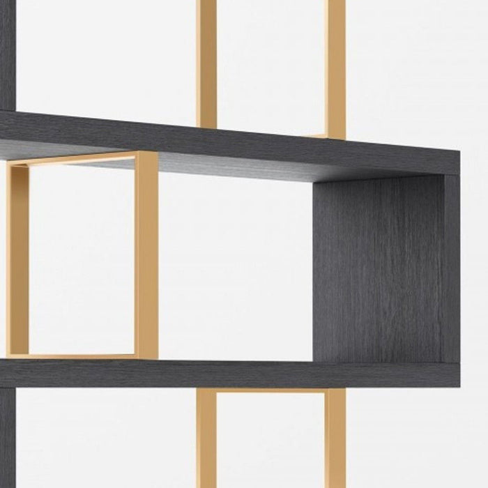 And Four Tier Bookcase - Gold / Gray