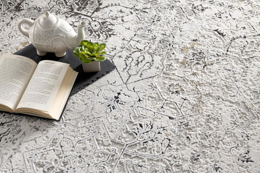 9' x 12' Oriental Washable Non Skid Area Rug - Beige