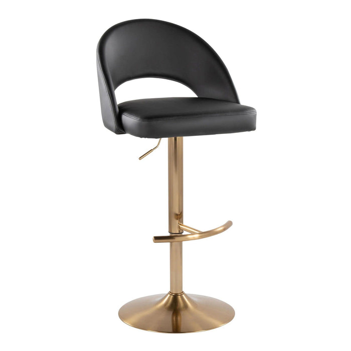 Renee - Adjustable Barstool (Set of 2) - Gold Base