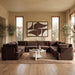 Meridian Furniture velvet performance fabric U-shaped sectional sofa with eight pieces, perfect for modern living rooms.