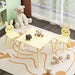 Giga children's table and chair set with two yellow bunny chairs, featuring a cute animal design for toddlers' activities.