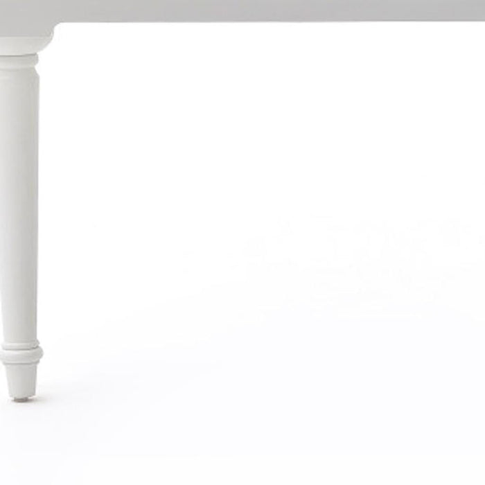 71" Solid Wood Dining Table - White