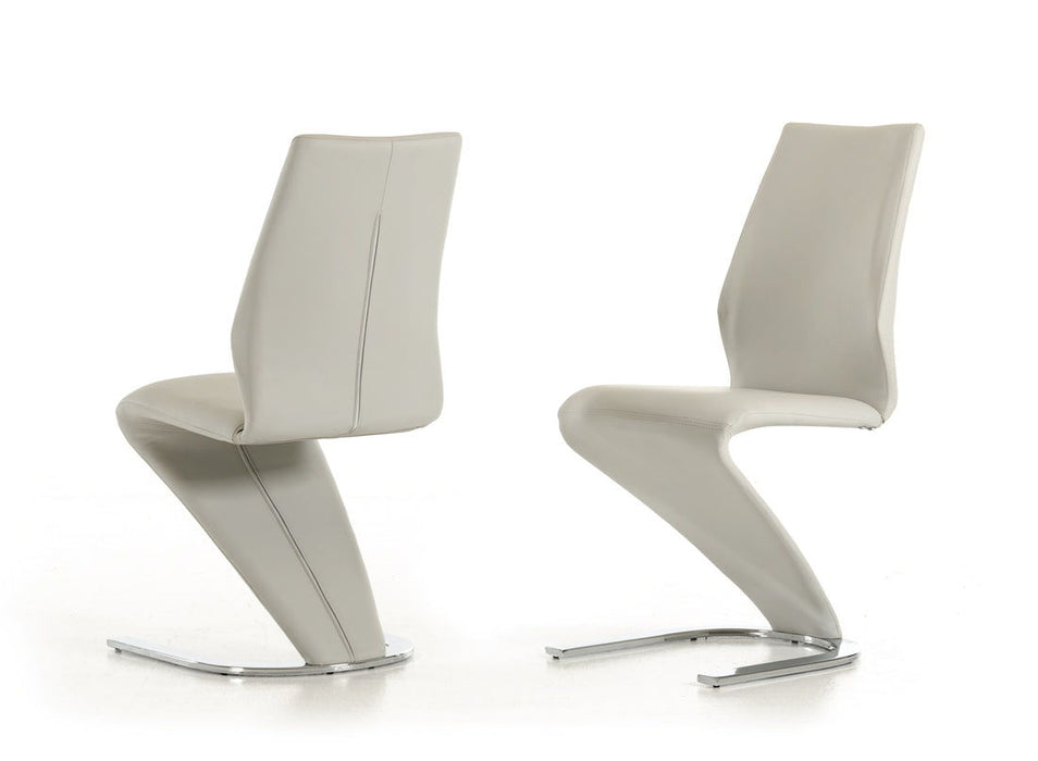 Upholstered In Faux Leather Dining Side Chairs (Set of 2) - White