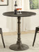 Oswego 30-inch bronze round bistro dining table by CoasterEveryday, featuring a sturdy metal frame and smooth tabletop surface.