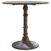 Oswego Round 30-inch bronze bistro dining table by CoasterEveryday, featuring a sturdy metal frame and a smooth round tabletop.