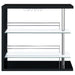 Black high gloss Prescott rectangular home wine table by CoasterEssence, featuring a sleek modern furniture design.