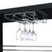 Black high gloss Prescott rectangular home wine table by CoasterEssence, showcasing sleek furniture design with a smooth surface.