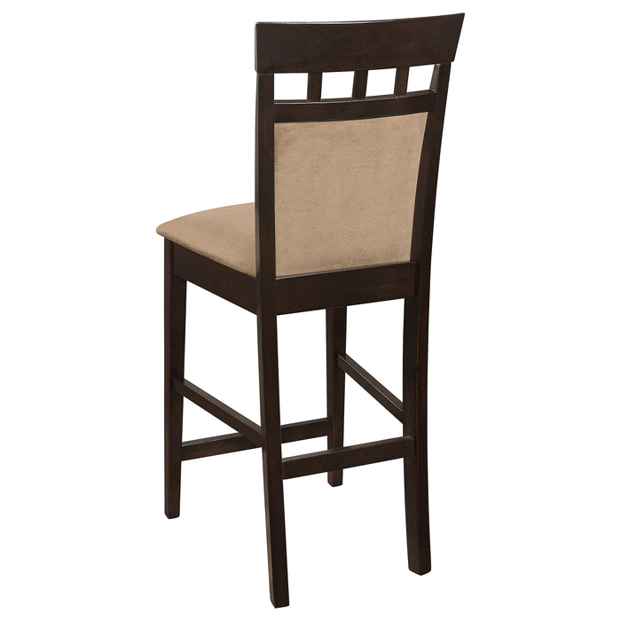 Gabriel Beige Upholstered-Back Counter Chair Cappuccino (Set of 2)