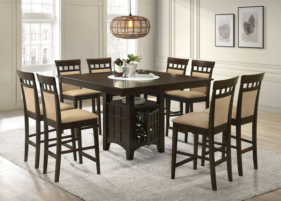 Gabriel Beige Upholstered-Back Counter Chair Cappuccino (Set of 2)
