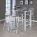 Set of two CoasterEssence Juelia clear acrylic bar chairs with chrome legs, showcasing modern transparent design and sleek style.