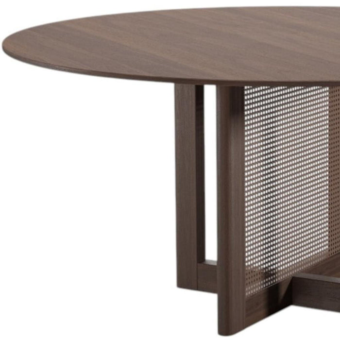 59" Solid Wood Rounded Bar Table - Brown