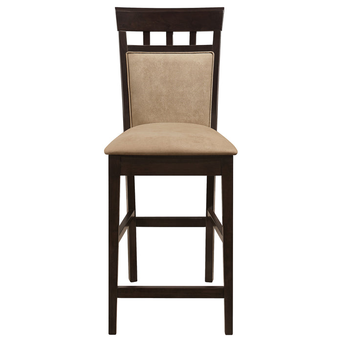 Gabriel 7-Piece Upholstered-Back Counter Height Dining Set Cappuccino