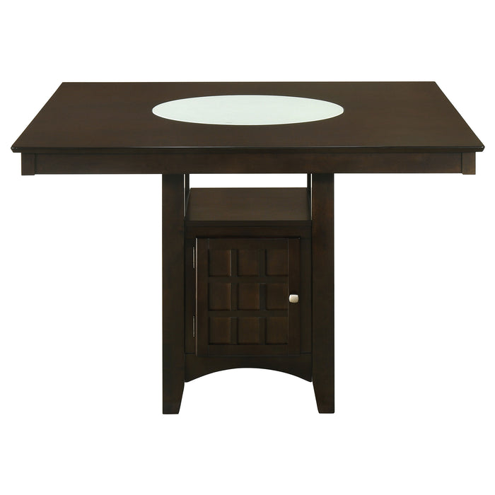 Gabriel 9-Piece Lattice-Back Counter Height Dining Set Cappuccino