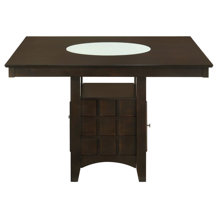 Gabriel 9-Piece Lattice-Back Counter Height Dining Set Cappuccino