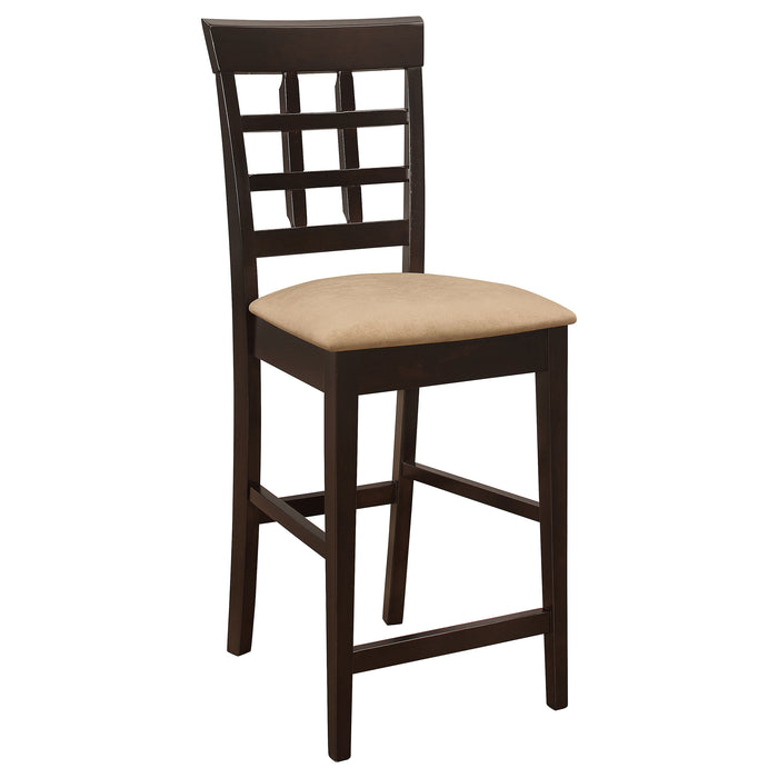 Gabriel 9-Piece Lattice-Back Counter Height Dining Set Cappuccino