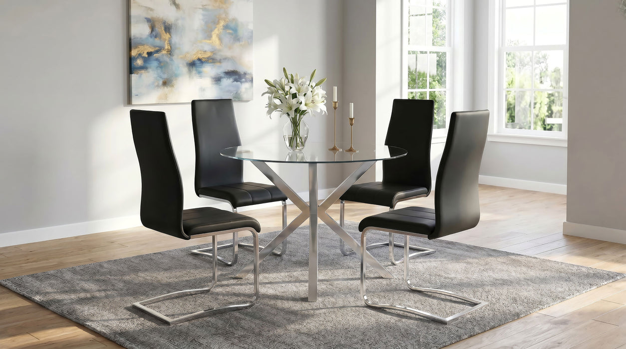 Montclair Upholstered Dining Side Chair Black (Set of 4)