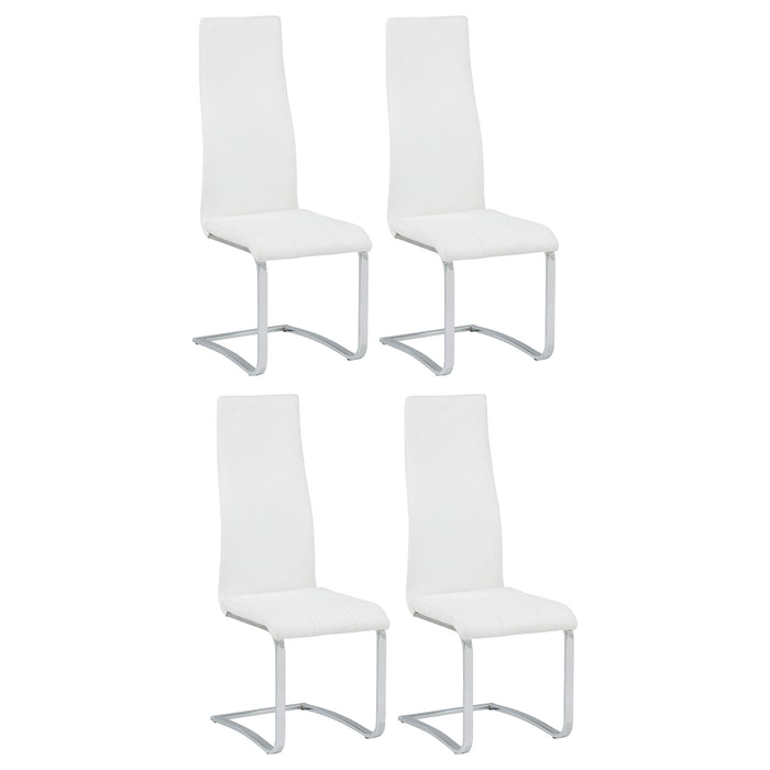 Montclair Upholstered Dining Side Chair White (Set of 4)