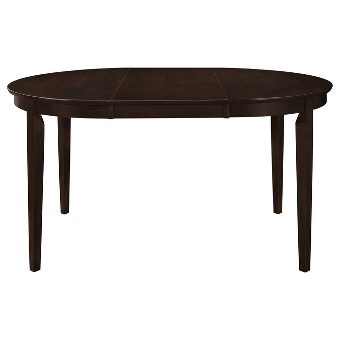 Gabriel 5-Piece Upholstered-Back Oval Extension Dining Set Cappuccino