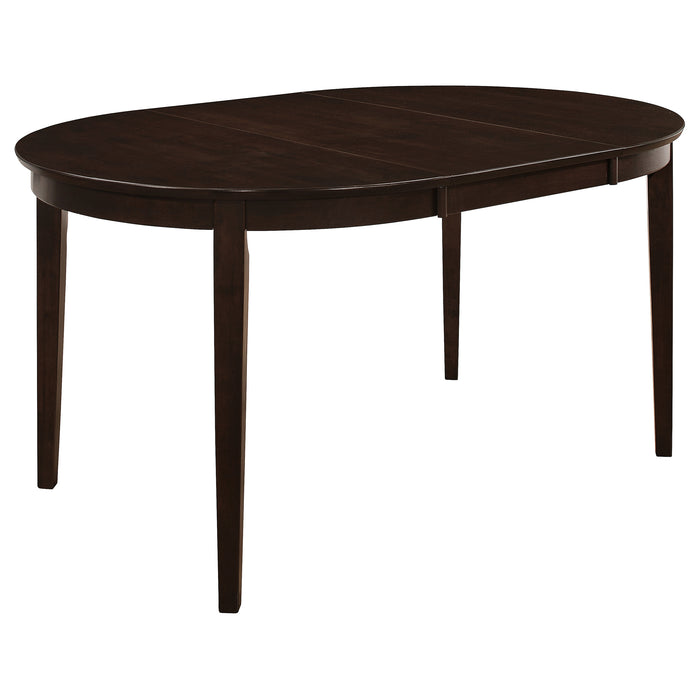 Gabriel 7-Piece Lattice-Back Oval Extension Dining Set Cappuccino