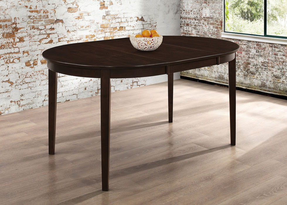 Gabriel Oval Extension Dining Table with Removable Leaf Cappuccino