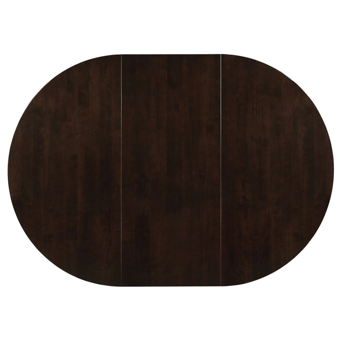 Gabriel Oval Extension Dining Table with Removable Leaf Cappuccino