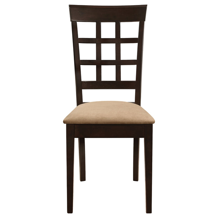 Gabriel 5-Piece Lattice-Back Rectangular Dining Set Cappuccino