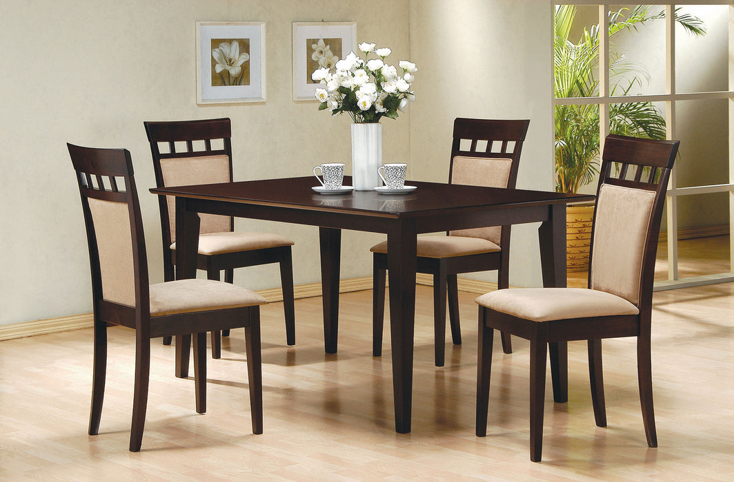 Gabriel Rectangular Rubberwood Dining Table for 4 Cappuccino