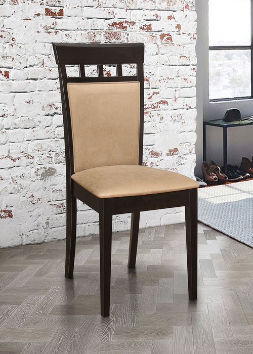 Gabriel Beige Upholstered-Back Dining Side Chair Cappuccino (Set of 2)