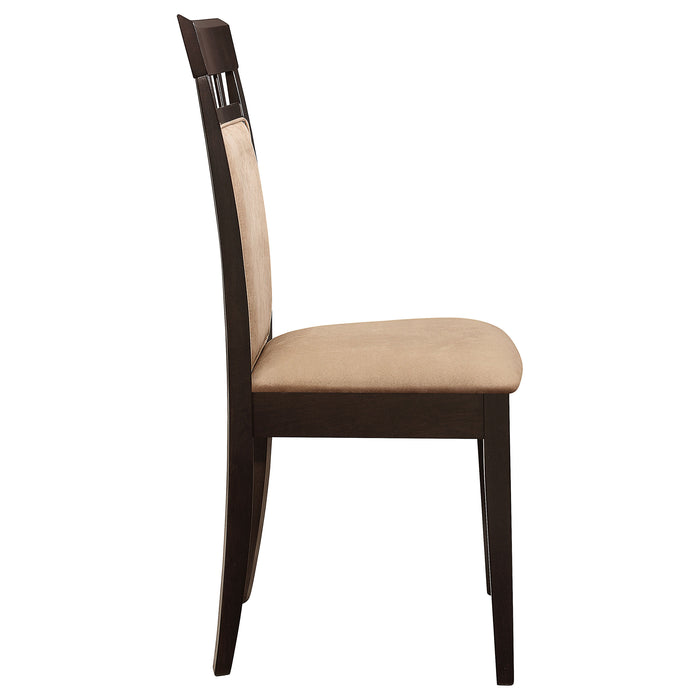 Gabriel Beige Upholstered-Back Dining Side Chair Cappuccino (Set of 2)