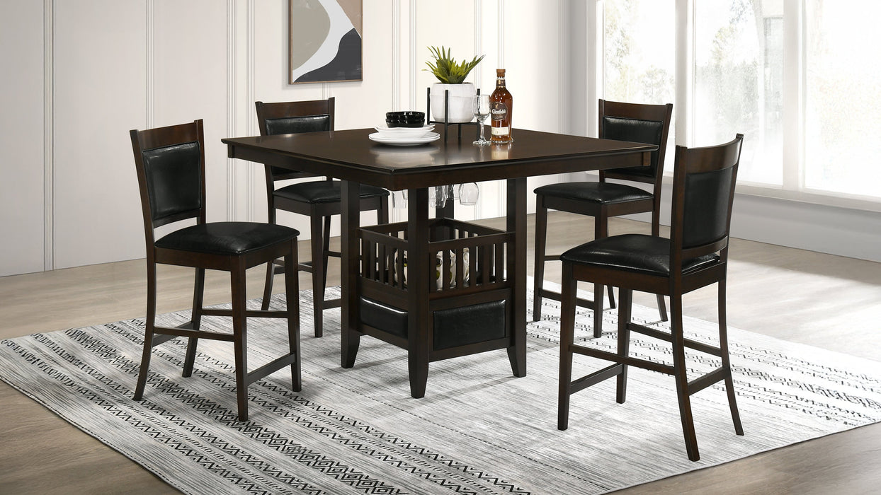 Jaden 5-piece Square Counter Height Dining Set Espresso