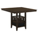 CoasterEveryday Jaden 5-piece square counter height dining set in espresso wood with matching chairs and table