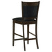 CoasterEveryday Jaden 5-piece square counter height dining set in espresso finish with matching chairs and table.