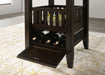 CoasterEveryday Jaden 5-piece square counter height dining set in espresso with matching chairs and table.