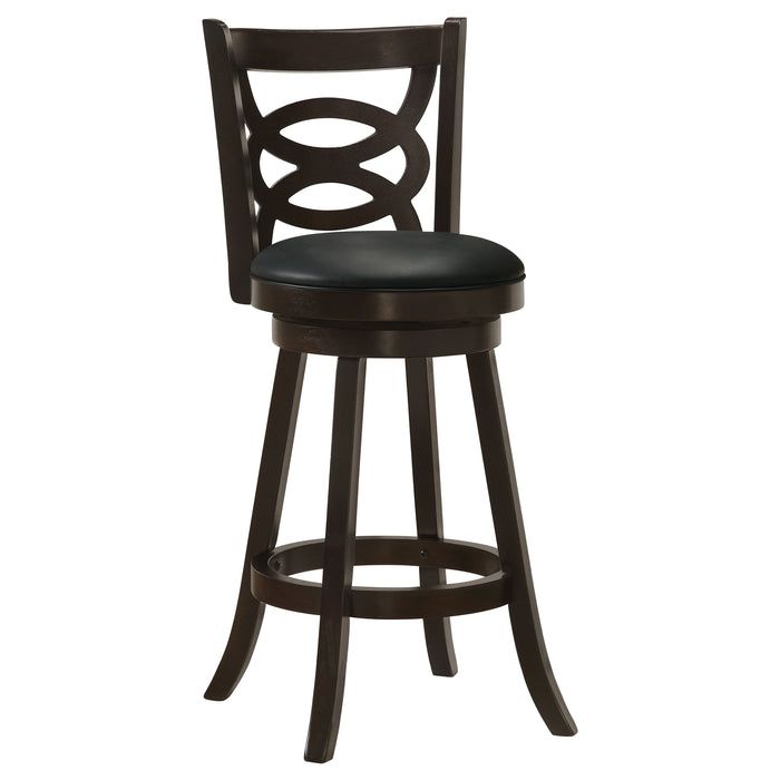 Calecita Wood Swivel Bar Chair Cappuccino (Set of 2)