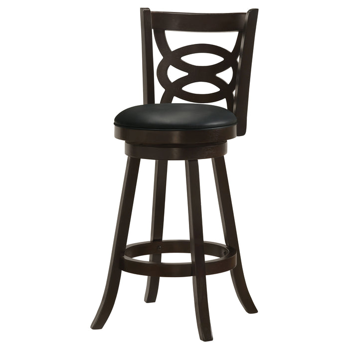 Calecita Wood Swivel Bar Chair Cappuccino (Set of 2)