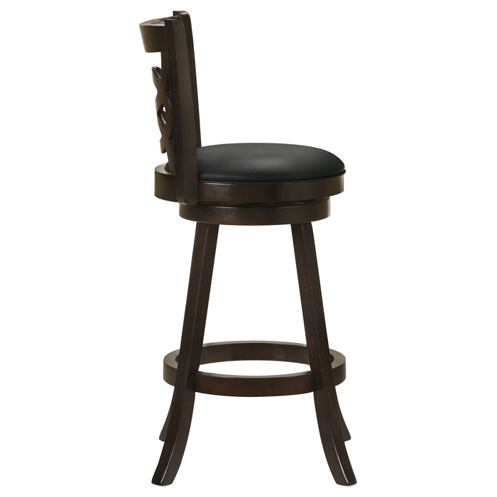 Calecita Wood Swivel Bar Chair Cappuccino (Set of 2)